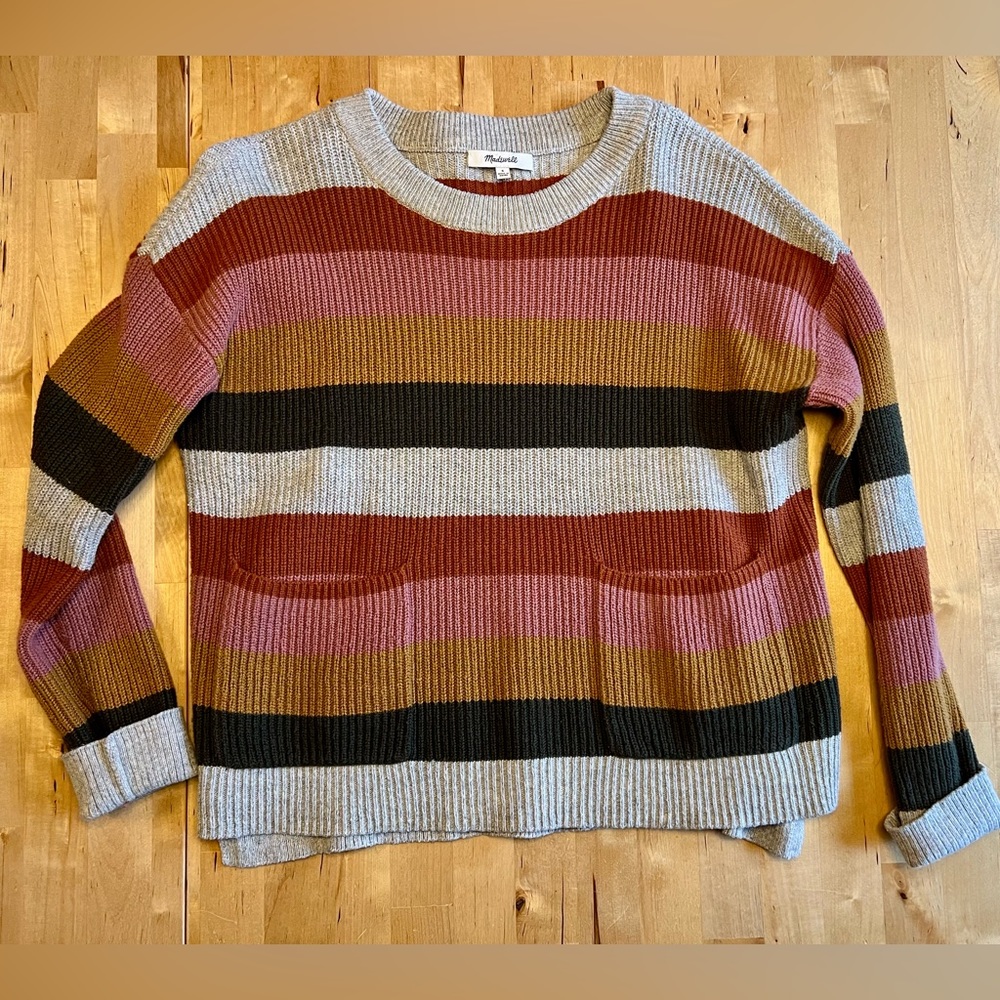 Madewell Patch Pocket Pullover Sweater in
Walton Stripe